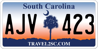 SC license plate AJV423