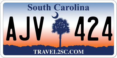 SC license plate AJV424