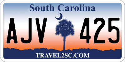 SC license plate AJV425
