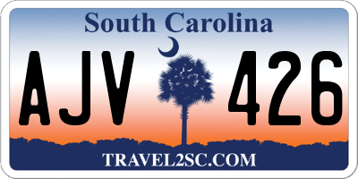 SC license plate AJV426