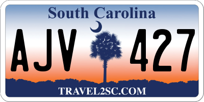 SC license plate AJV427