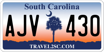 SC license plate AJV430