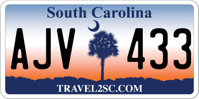 SC license plate AJV433