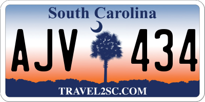 SC license plate AJV434