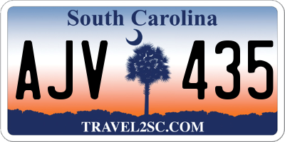 SC license plate AJV435