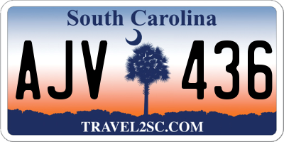 SC license plate AJV436