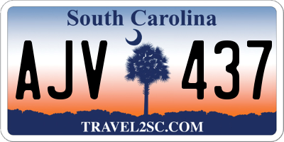 SC license plate AJV437