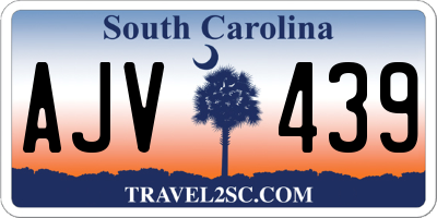 SC license plate AJV439