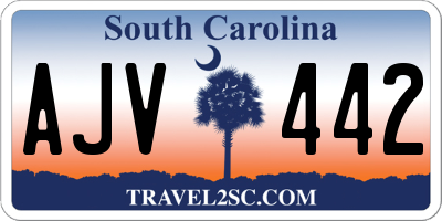 SC license plate AJV442
