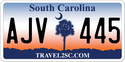 SC license plate AJV445