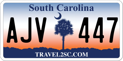 SC license plate AJV447