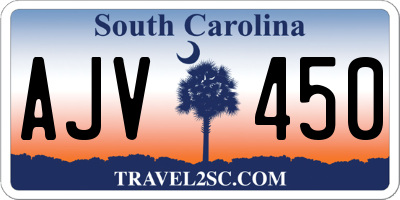 SC license plate AJV450