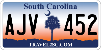 SC license plate AJV452