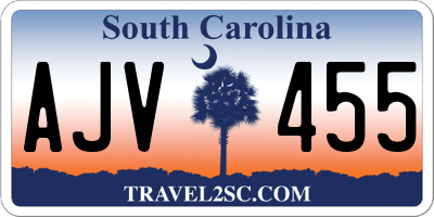 SC license plate AJV455