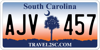 SC license plate AJV457