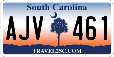 SC license plate AJV461