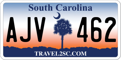SC license plate AJV462