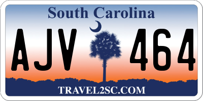 SC license plate AJV464