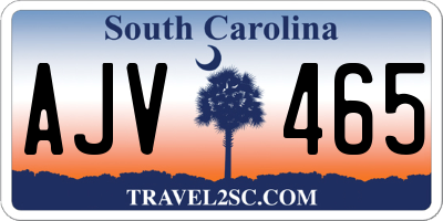 SC license plate AJV465