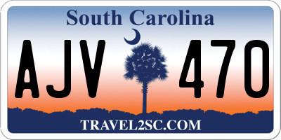 SC license plate AJV470