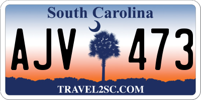 SC license plate AJV473