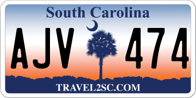 SC license plate AJV474