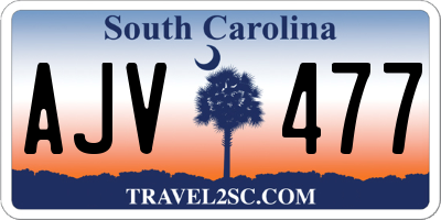 SC license plate AJV477