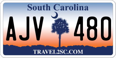 SC license plate AJV480