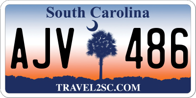 SC license plate AJV486