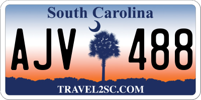 SC license plate AJV488
