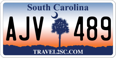 SC license plate AJV489