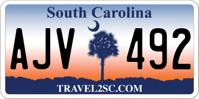 SC license plate AJV492