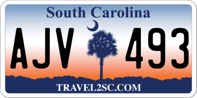 SC license plate AJV493