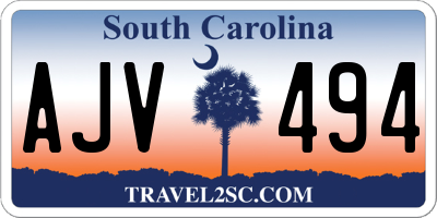 SC license plate AJV494