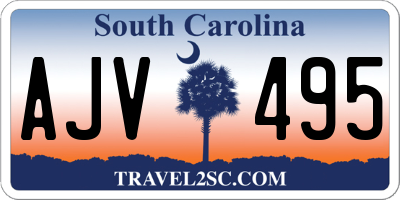 SC license plate AJV495