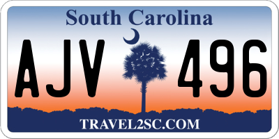 SC license plate AJV496