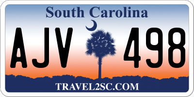 SC license plate AJV498