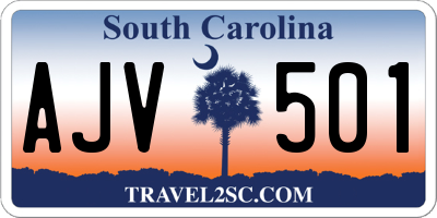 SC license plate AJV501