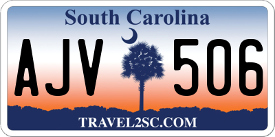 SC license plate AJV506