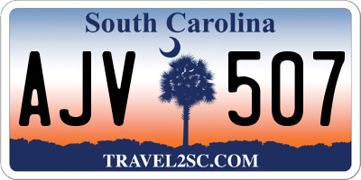 SC license plate AJV507
