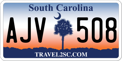 SC license plate AJV508