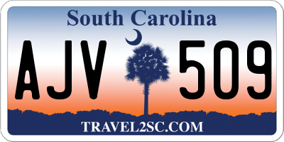 SC license plate AJV509
