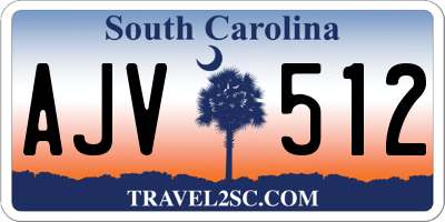 SC license plate AJV512