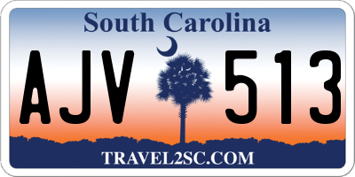 SC license plate AJV513
