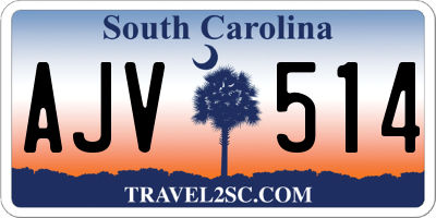 SC license plate AJV514