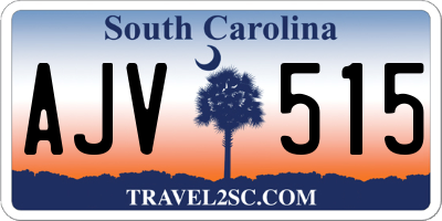 SC license plate AJV515