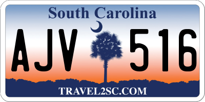 SC license plate AJV516