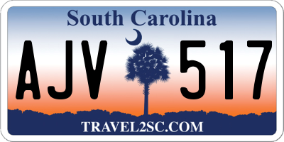 SC license plate AJV517