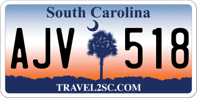 SC license plate AJV518