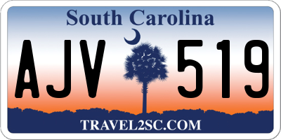 SC license plate AJV519
